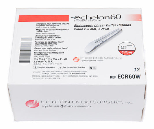 Ethicon White Reload for 60mm Echelon Stapler and Cutter, 12/bx